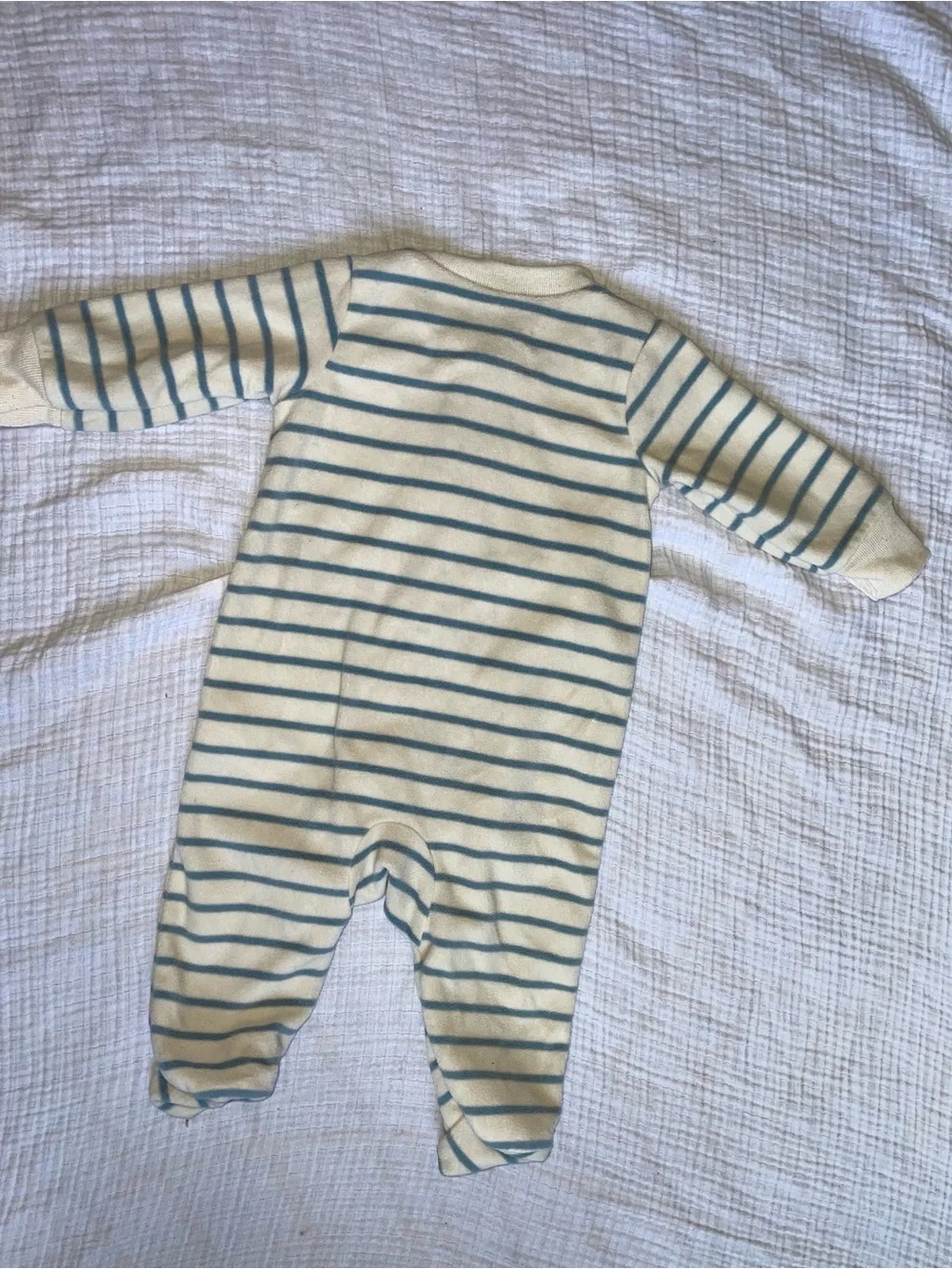 Carter's Cream and Blue Striped 